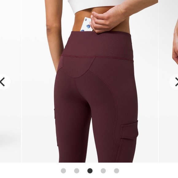 lululemon athletica Trail Trekker High-Rise Tight 25" - Cassis sz 12 - Picture 4 of 12